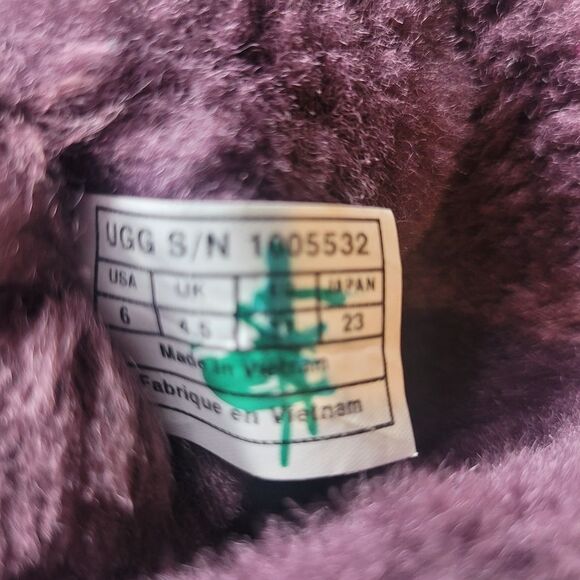 UGG Bailey Bow II Port Suede Fur Boots Womens Size 6 - Picture 8 of 8